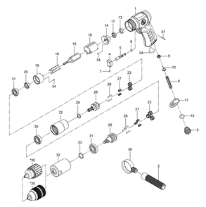 Part Location Diagram of 2050485293 Chicago Pneumatic Front Housing